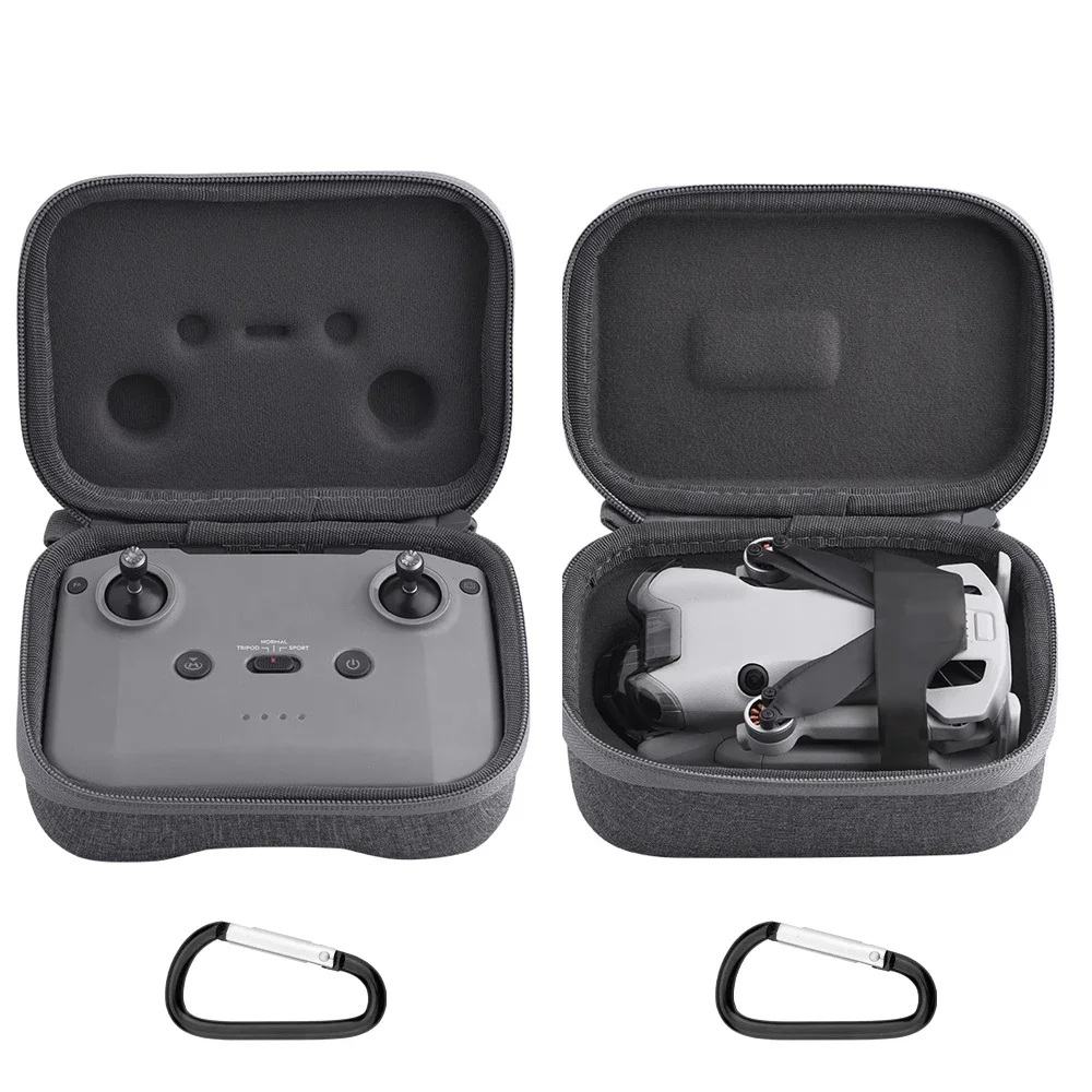 Bolsa de almacenamiento para Dron DJI Mini 4 Pro, Estuche de transporte portátil, controlador RC 2/RC-N2, bolso, caja de viaje, accesorios a prueba de polvo: Gris oscuro
