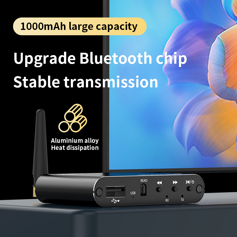VAORLO Bluetooth 5.4 Audio Sender Empfänger 3,5 mm AUX RCA USB U-Disk DSP Dekodierung EQ HIFI Stereo Surround Musik Wireless Adapter mit Antenne Fernbedienung
