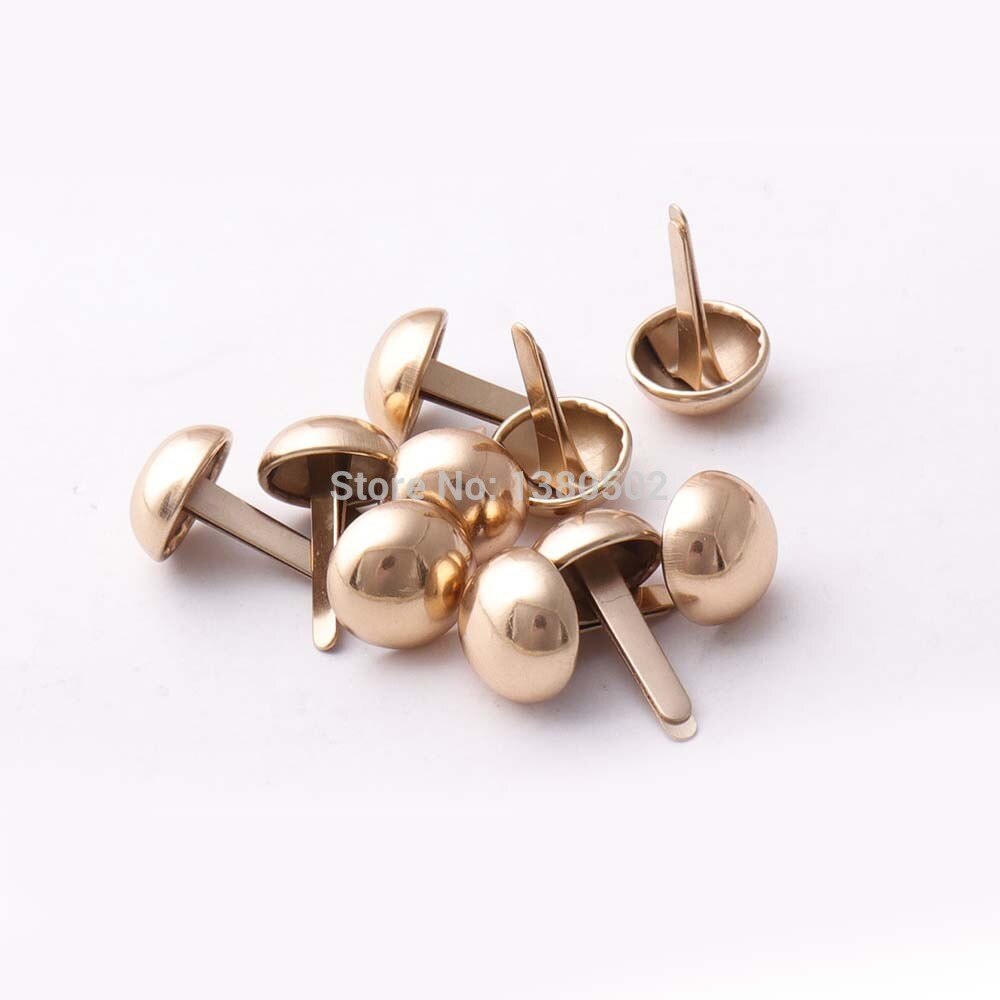 50pcs/lot light gold color Round metal Brads Scrapbook Brad pin Scrapbook &paper Craft Diy accessories