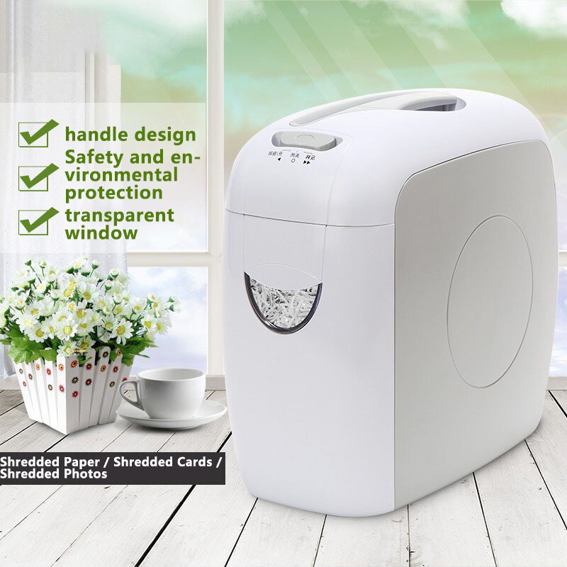 7.5L Electric Paper Shredder Office Home Paper Separation Crusher Destroyer Guillotine Broken Card Document 4 *38mm VS511C-1 1pc
