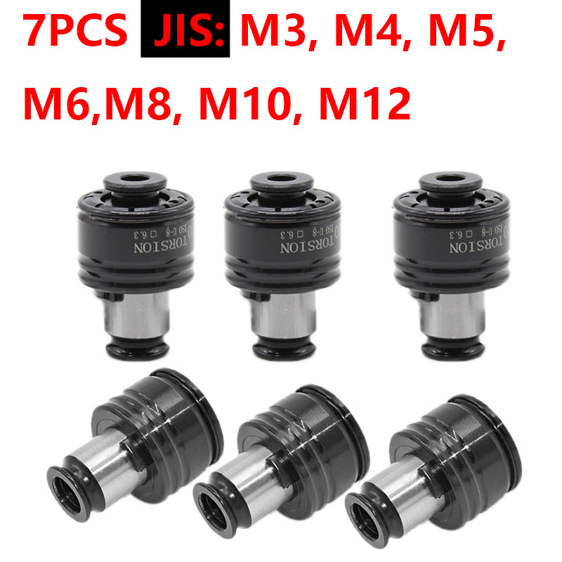 GT12 19mm ISO/DIN/JIS M3-M12 Set Tapping Collets Chucks Pneumatic Tapping Machine Chucks With Overload Protection: 31mm