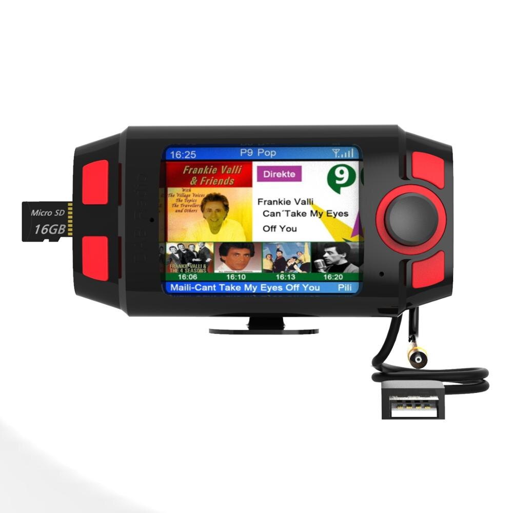 Mini FM Transmitter DAB/DAB+ Radio Receiver Bluetooth MP3 Player Colorful LCD Screen Music Adapter with Mic Support TF Card