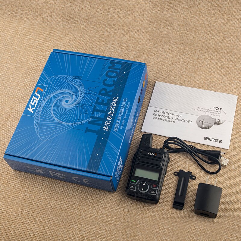 Portable Radio Set KSUN X-30TFSI Mini Walkie Talkie UHF Handheld Two Way Ham Radio Communicator HF Transceiver Amateur Handy