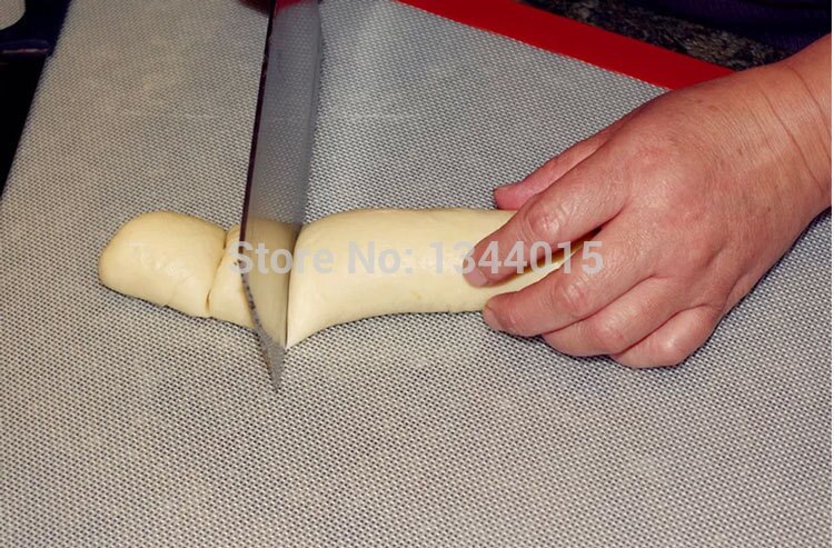 Tapete de silicona reforzada con fibra de vidrio de grado alimenticio italiano de 60x40cm, tapete de Fondant de alta resistencia para repostería, utensilios de cocina M0012