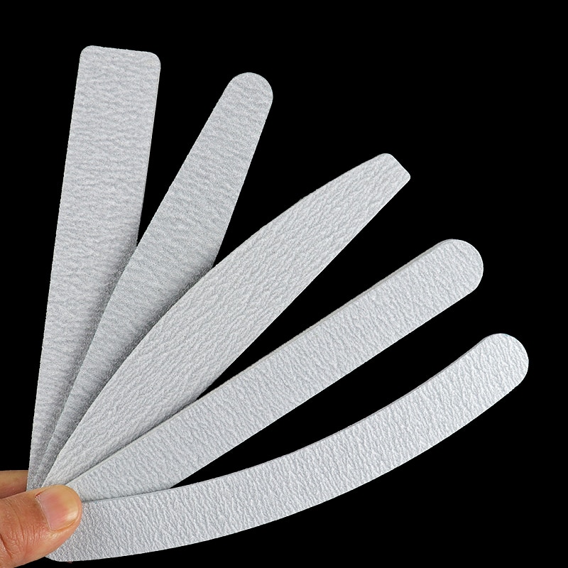 Wakefulness 5 stuks schuurpapier nagelvijl limoen 100/180 schuurbufferblokken set grijze nagelvijlen voor uv-gellak manicure tool