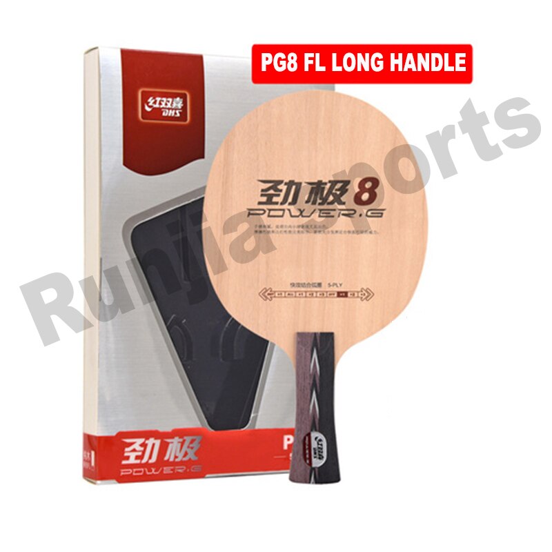 Originale DHS Power G8(PG8) tennis da tavolo lama puro legno attacco veloce con il ciclo racchette da tennis tavolo racchetta sport: FL long handle