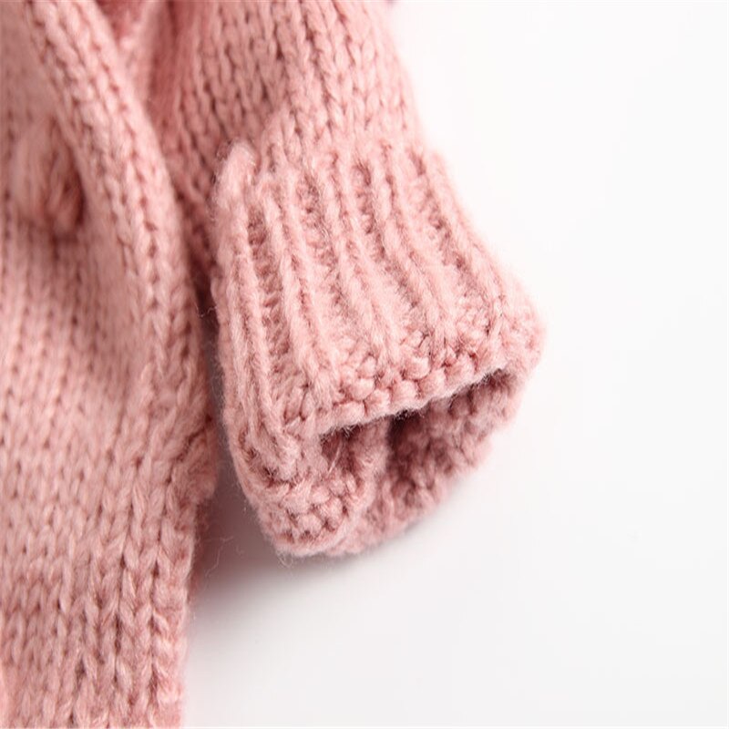 Høst baby håndlaget boble ball genser strikket cardigan jakke baby genser kåpe jenter cardigan jenter vinter gensere