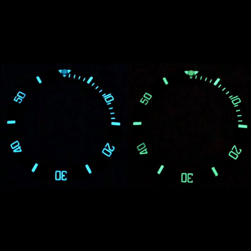 Blue BGW9 Lume C3 Lume 38MM Luminous Black Blue Green Ceramics Bezel Sloping Diving Watch Insert Fit Sub Watch Case Insert Ring