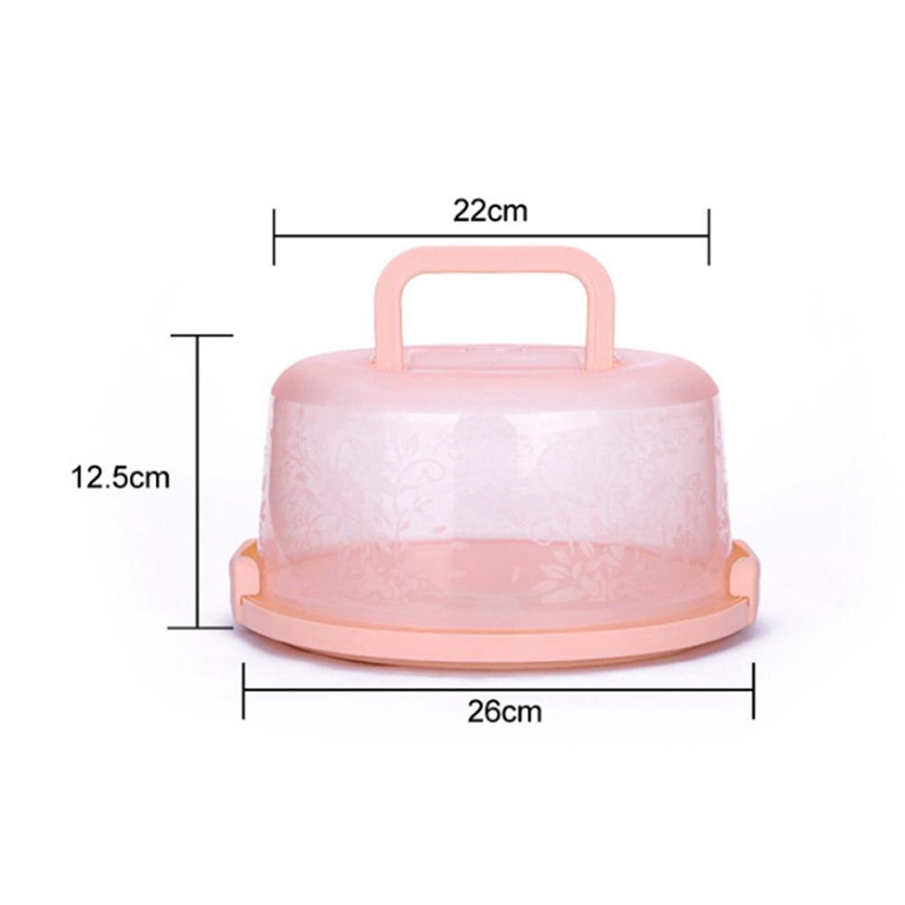 Portable Round Birthday Cake Dessert Fruit Storage Carrier Box Container Case