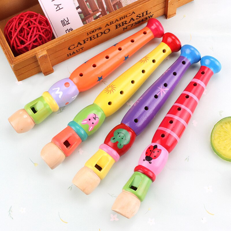 Holzflöte für kinder, kurzes musikinstrument, frühe musikalische förderung, typ 6-, blockflöte, holzblasinstrumente