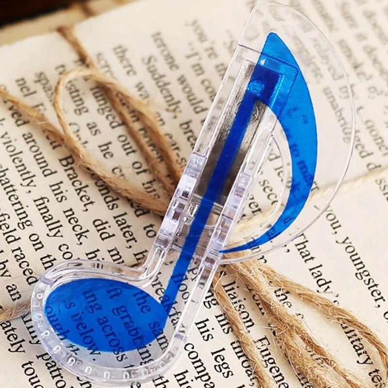 Clips musicales para notas Página de Libro Clips Kawaii, carpeta de papelería, Clip para fotos, notas de billetes, Clip de papel con letras, novedad: BL1