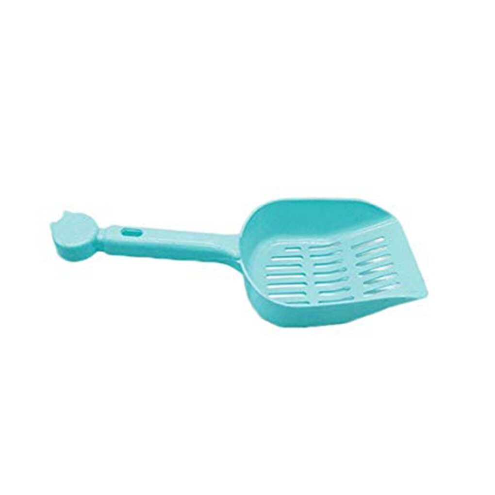 Pala para arena hueca de gato de Color caramelo, pala para arena de gatos, recogedor de plástico, herramienta de limpieza de mango largo para mascotas