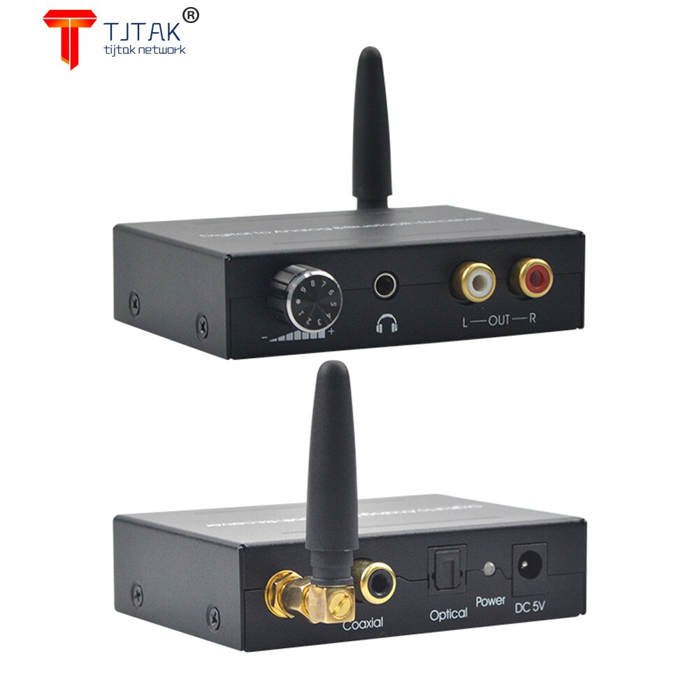 optical to analog converter optical digital to analog converter support bluetooth 5.0 SPDIF Coaxialinput 192kHz /24bit DAC