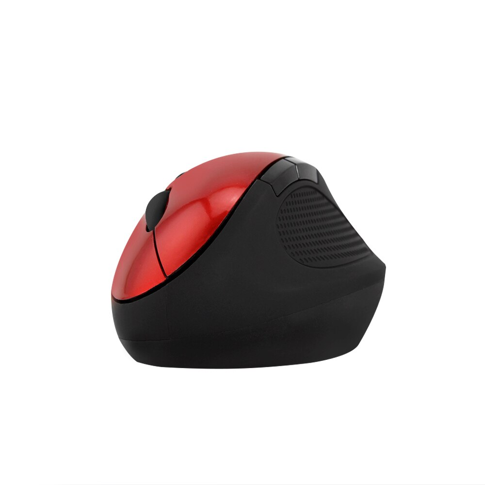 CHYI Wireless Mouse Ergonomic 2.4Ghz 800/1200/1600 DPI 6D Optical Mini Vertical Mice with Wrist Rest Mouse Pad Kit For PC Laptop: Red without Pad