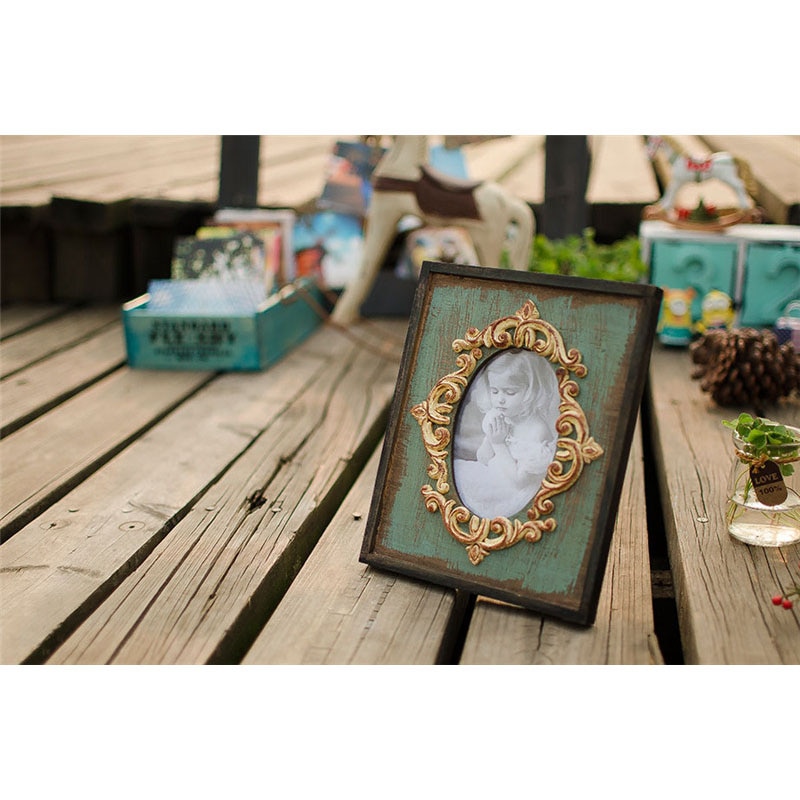 Vintage Photo Frame Home Decor Wooden Wedding Desktop Wall Picture Frame Birthday