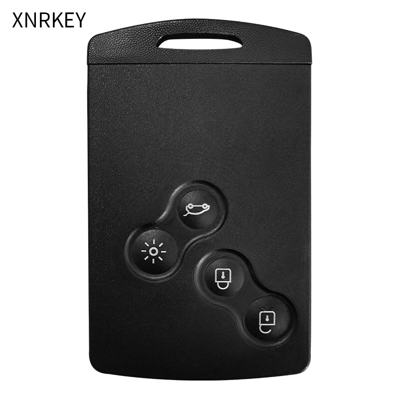 XNRKEY Remote Car Key 4 Button Smart Card with pcf7953 chip 433mhz Va2 Blade for Renault Clio Smart Key