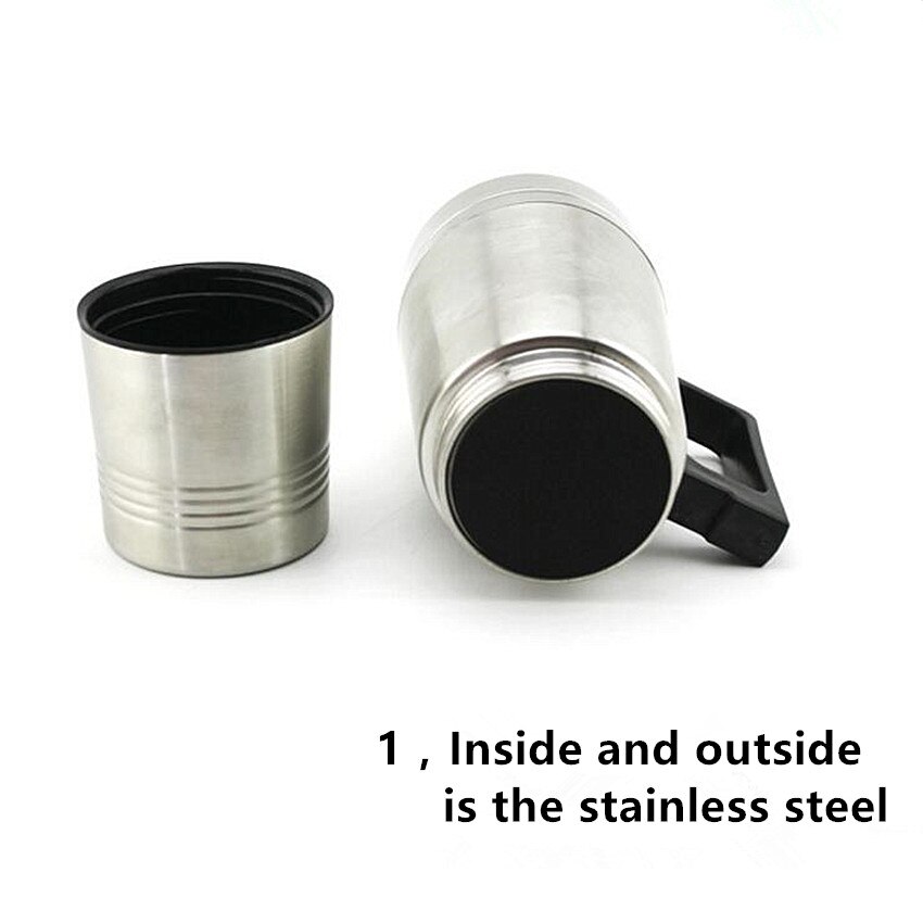 12v 300ml Portable in Car Coffee Maker Vacuum Kettle Vehicle Heating Cup Outdoor Water Bottle Stainless Steel Tea Pot