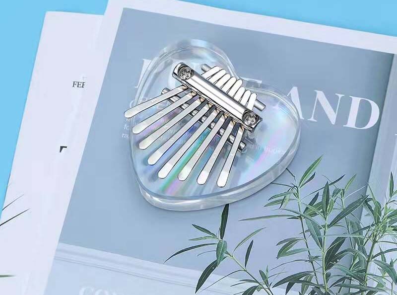 8 Key Mini Kalimba Musical Instrument Beginner Finger Piano Crystal Mbira Calimba Portable Percussion Keyboard with Package Box
