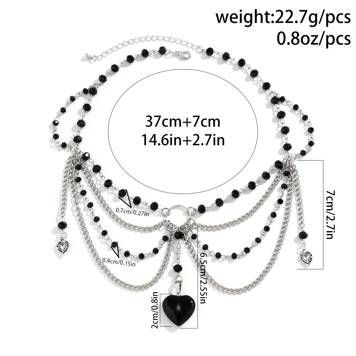 PuRui Goth Kristalli Sydän Riipus Choker Kaulakoru Punk Naiset Juhlat Korut