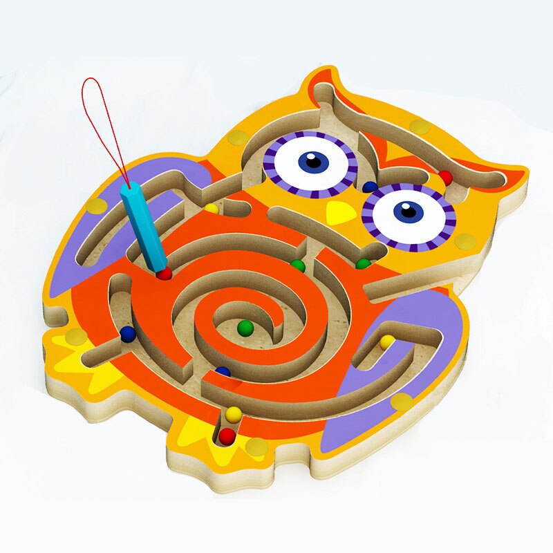 Pädagogisches Spielzeug Magnatic Labyrinth 3D Tier Labyrinth Montessori Spielzeug Früh Lernen Holz Spielzeug Für Kinder 3 Jahre Alt Kinder
