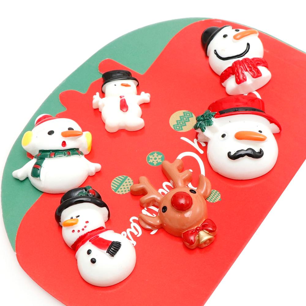 Christmas Snowman Santa Claus Resin Decoration Craft Flatback Cabochon Embellishments For Scrapbooking Diy Accessories