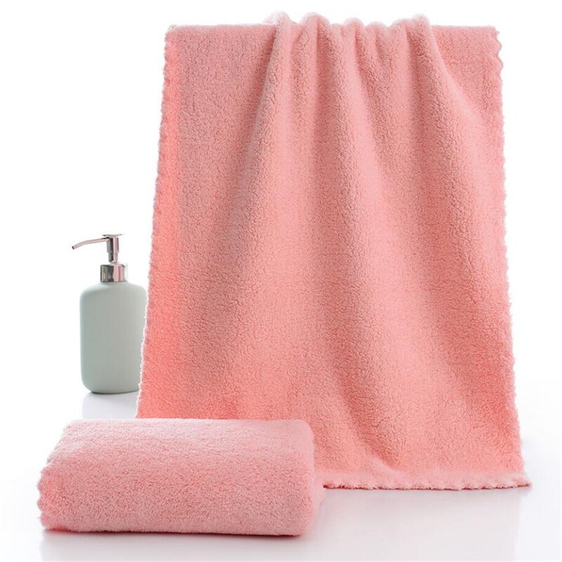 Soft Towel Dry Hair Water Absorbent Double-sided Coral Velvet Microfiber Towel Bath Washing Cleaning Bathing Tools Washcloth