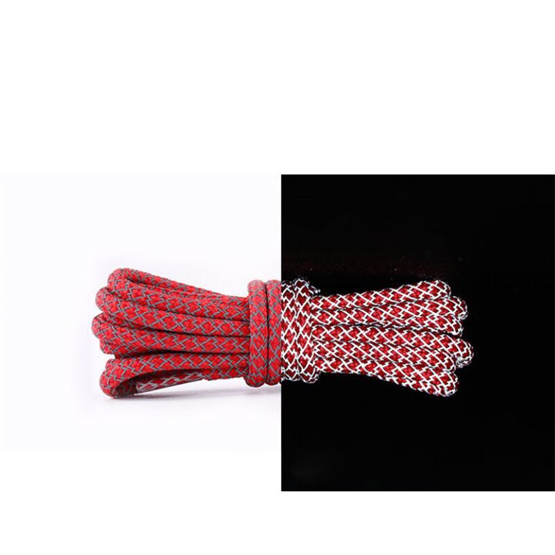 1 Paar 120Cm Reflecterende Schoenveters Lichtgevende Schoenveters Schoenen Vrouw Man Casual Sport Veters Ronde Veters Accessoires: Rood
