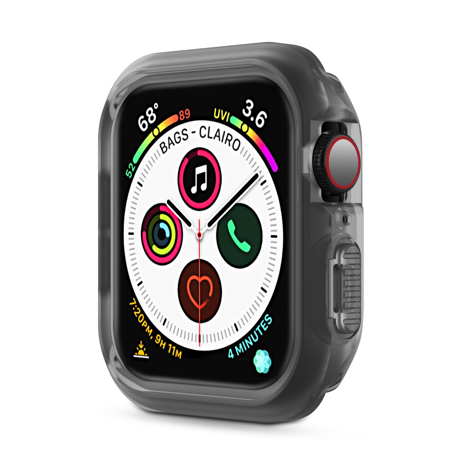 Urcover etui til apple watch 6/ se /5/4/3/2/1 40mm 44mm scratch silikone bløde etuier til iwatch series 42mm 38mm tilbehør: Grå