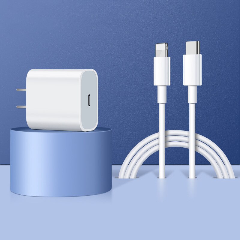 20w fast charger adapters for apple iphone 13 pro 12, 11 xs mini, android, eu power adapter, us plug, type c port cable