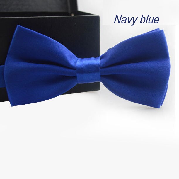 Cravate à nœud papillon pour hommes | Classique, , smoking ajustable, fantaisie, simple, mignon et résistant, pour mariage, 20 #: Navy Blue