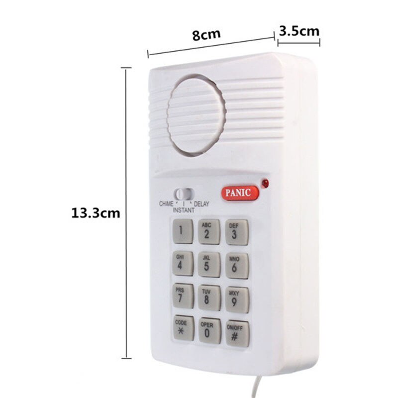 Security Keypad Door Window Alarm System With Panic Button For Home Garage Alarm Systems