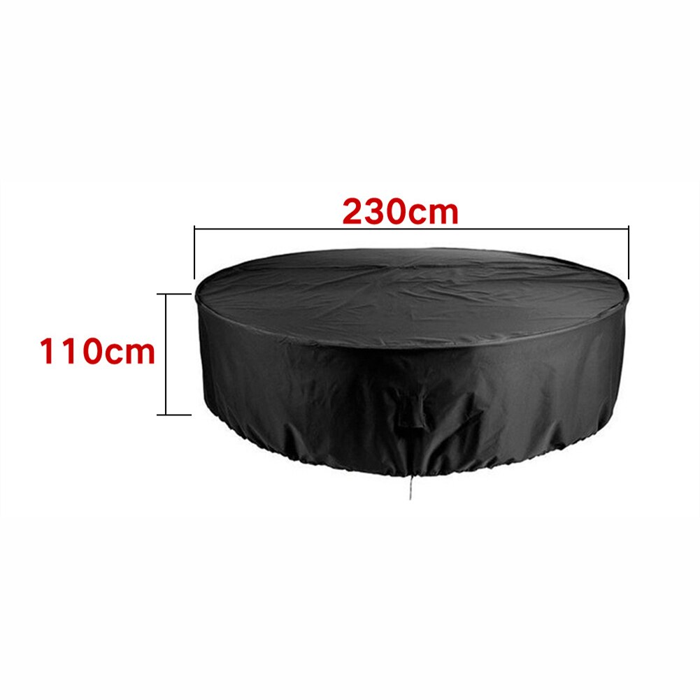 Multifunktionelt rundt udendørs svømmebassin dæksel regntæt støvkasse have vandtæt uv-bevis anti-skrald udendørs padling: 230cm x 110cm