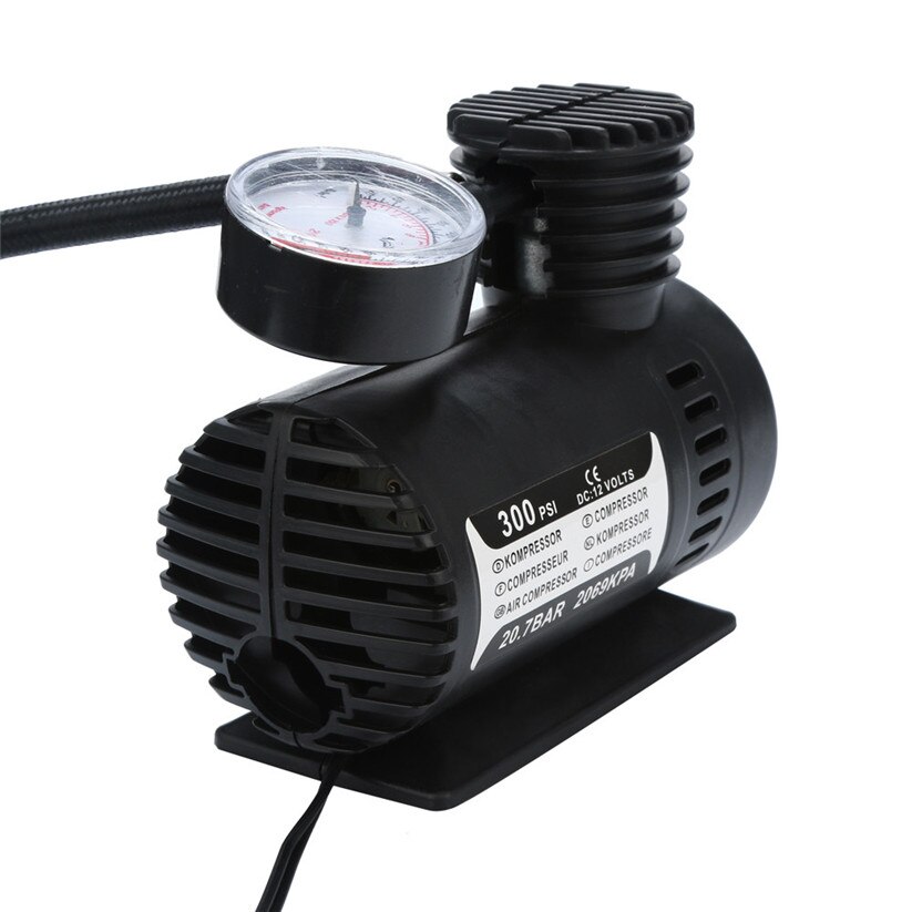 Auto-styling wupp Opblaasbare Pomp 12 V Portable Mini Air Compressor 300 PSI Auto Van Bike Bandenpomp td0803