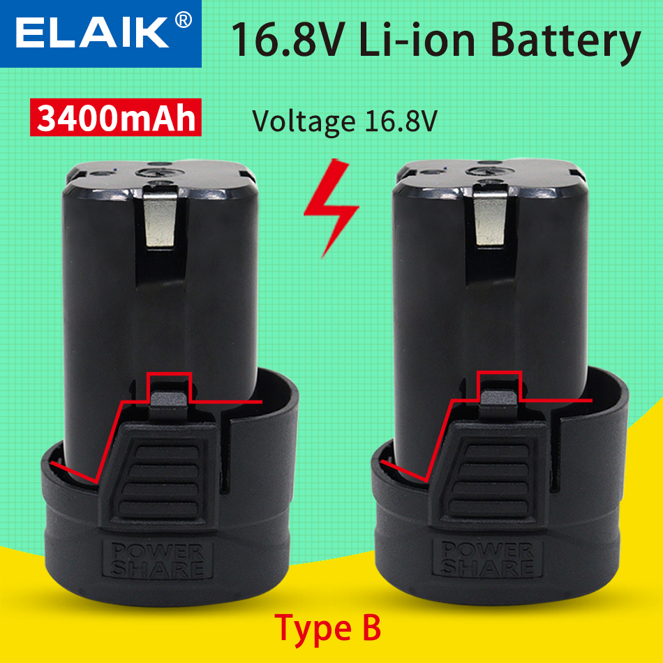 16.8V 3.4A lithium battery for electric tools is suitable for screwdrivers, drills, and other paired electric tools: Beige