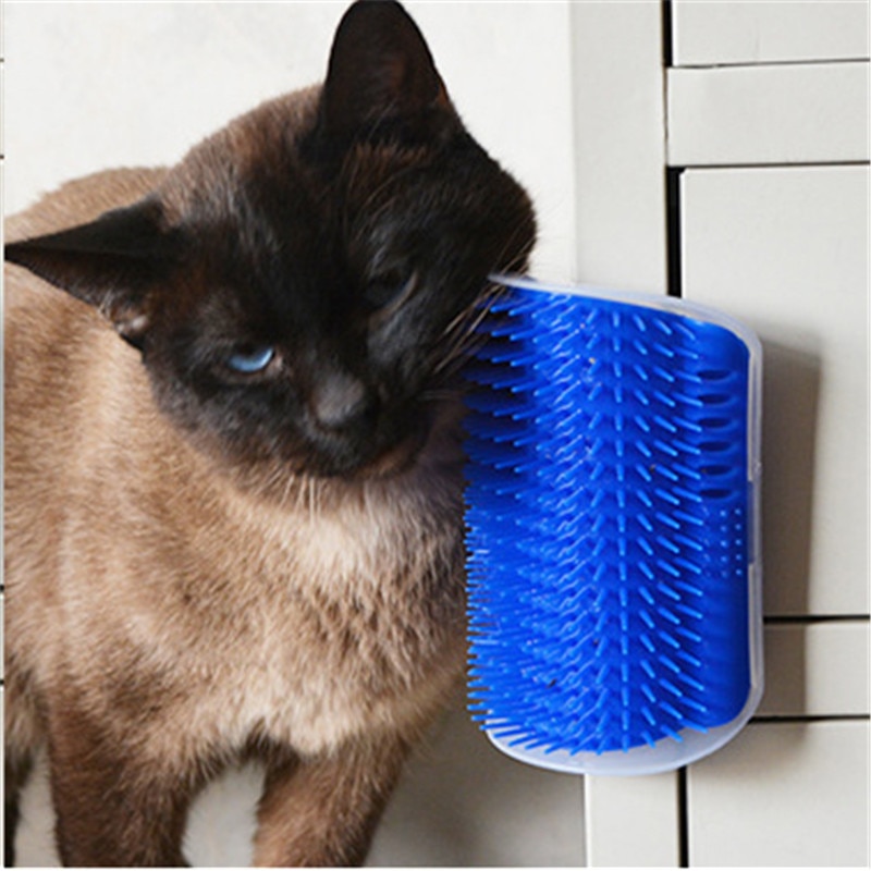 Gato massagem pente grooming ferramenta gato esfregar cara cócegas cães gatos pet cabelo derramamento aparar gato dispositivo de massagem catnip pet fornecimento