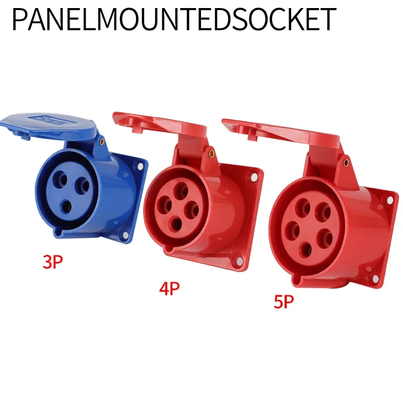 16A/32A Industrial plug and socket waterproof connector 3PIN 4PIN 5PIN IP44 waterproof electrical connection wall mount socket: MULTI / 5P