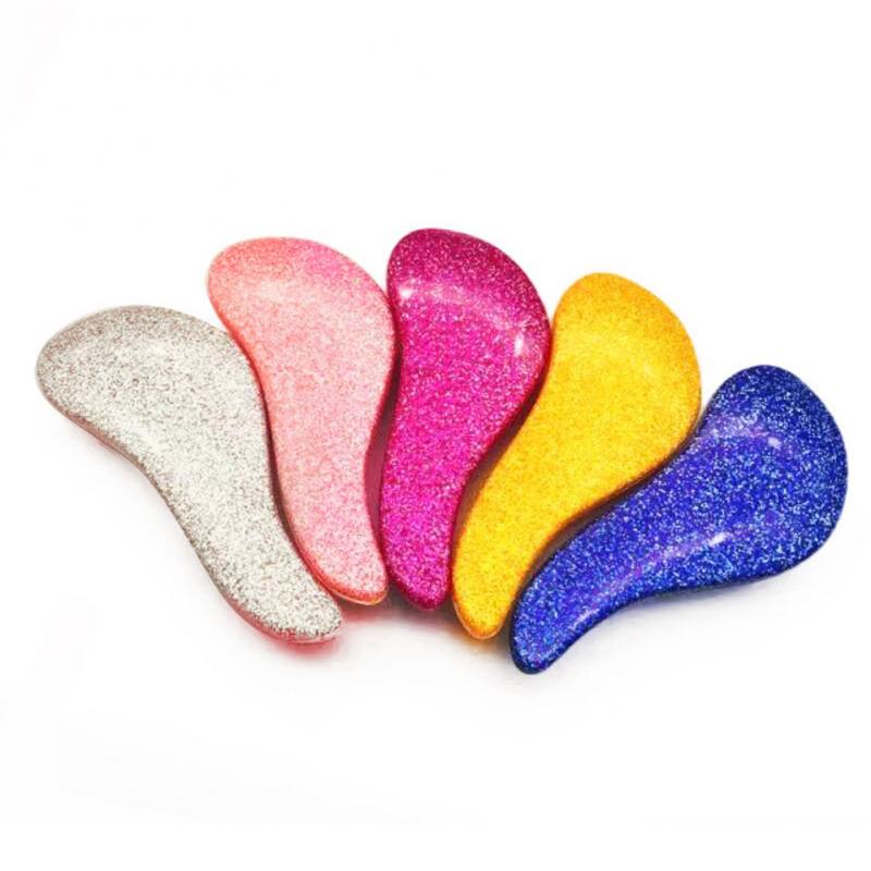 Beauty – Mini peigne chauffant Anti-statique pour Massage du cuir chevelu, brosse à cheveux démêlante, artisanat à paillettes, accessoires de coiffure