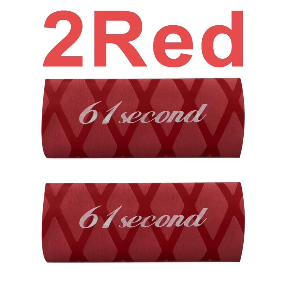 2Pcs 61 Tweede Overgrip Voor Tafeltennis Racket Handvat Tape Warmtekrimpbare Ping Pong Set Bat Grips Zweetband accessoires: 61s 2Red