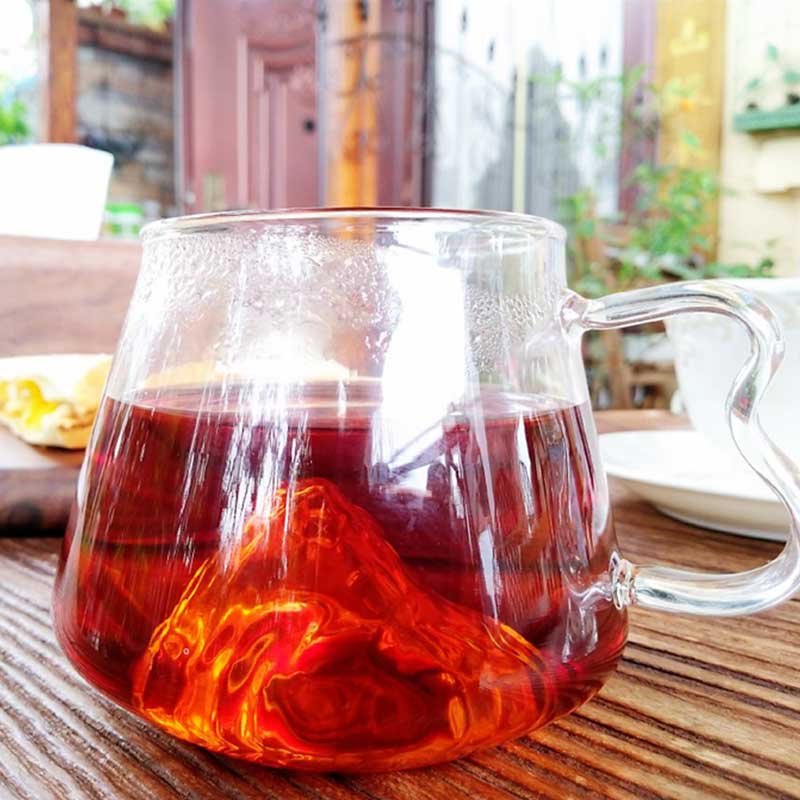 Volcano Whiskey Wine Glass Cup Home Handle Transparent Wine Cups High Temperature Resistance Teacup Winebowl Drinking Glass