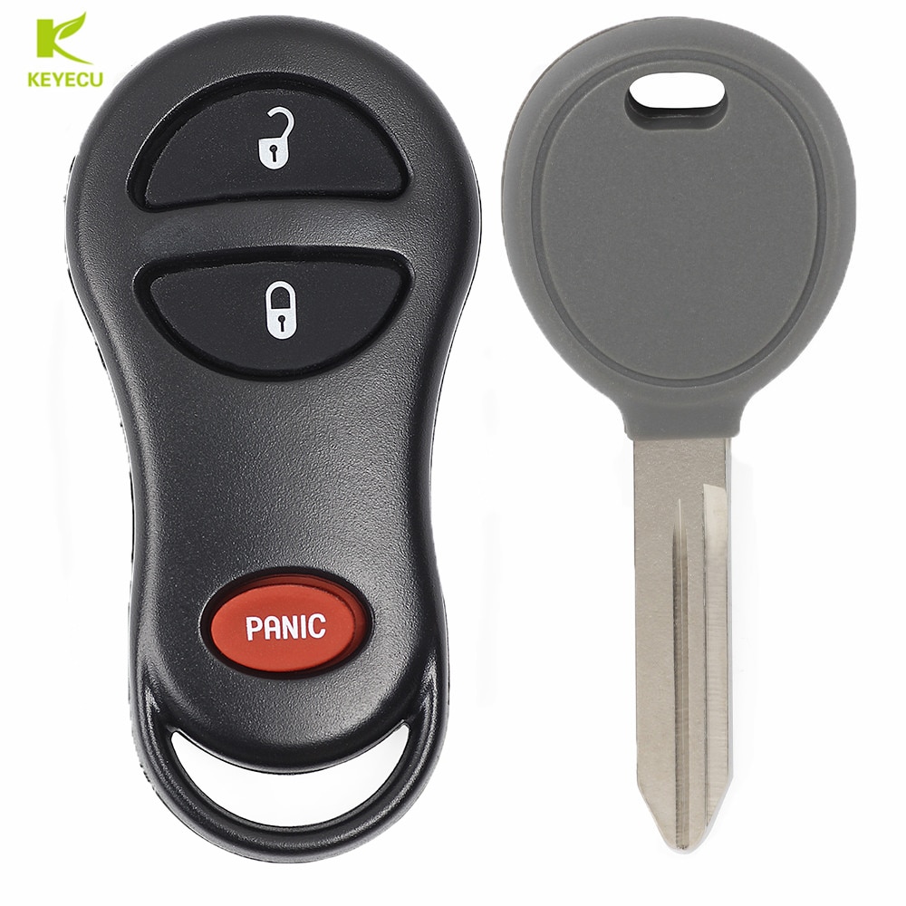 KEYECU Replacement Remote Key Fob for Jeep 1999-2001 Cherokee 1999-2004 Grand Cherokee FCC: GQ43VT9T+ 4D64 Chip Transponder