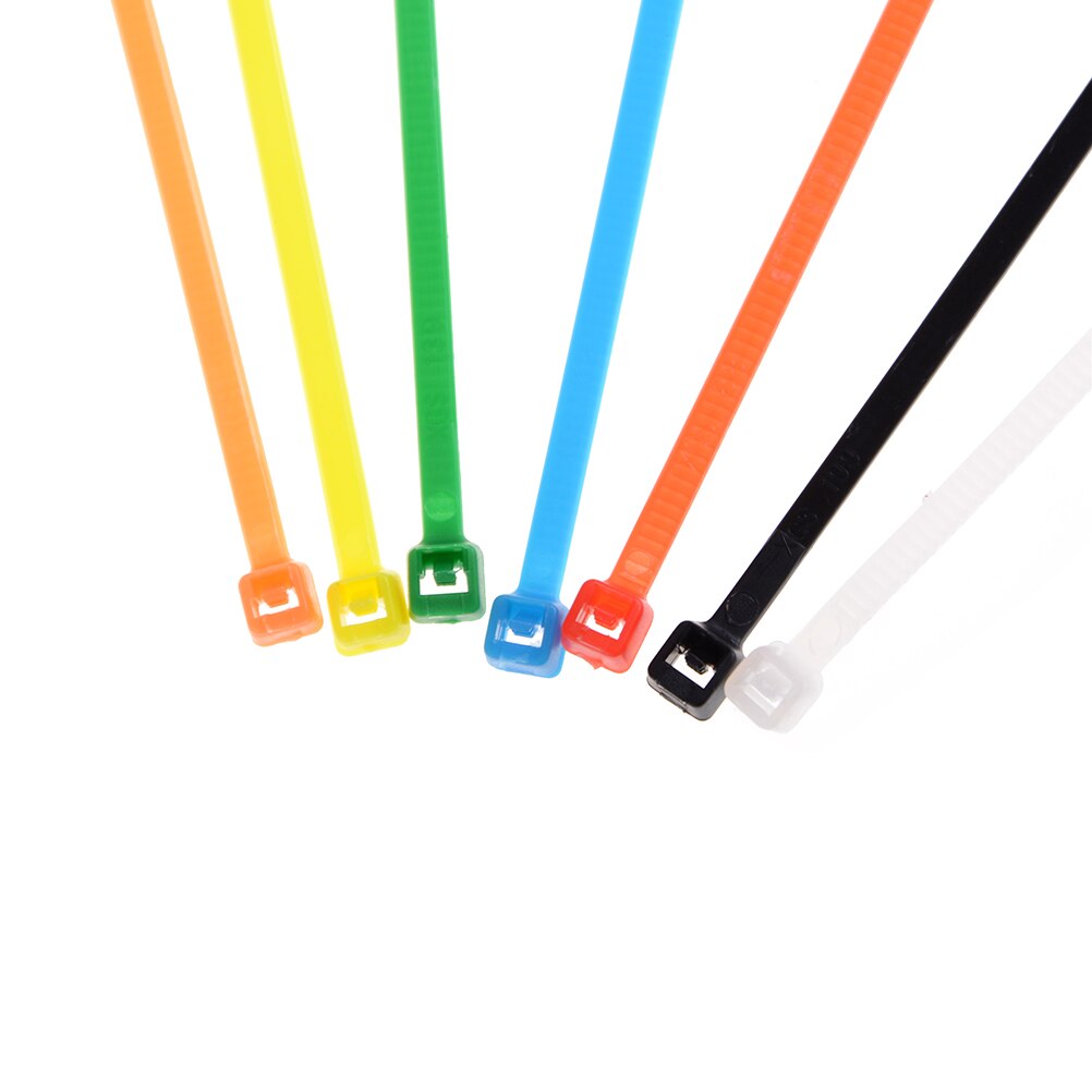 Zlinkj lot de 100 serre-câbles réseau en nylon et plastique 3 x 100mm , 7 couleurs