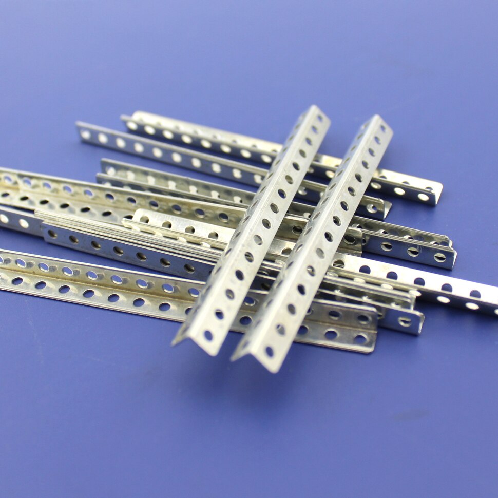 Right angle iron rod porous iron sheet DIY model accessories angle iron bracket with hole miniature long angle code L shape