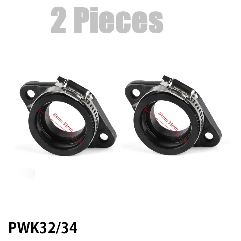 Motorcykel förgasare gränssnitt gummiadapter inloppsrör för pwk 28mm 30mm 32mm 34mm förgasare utv atv ute uazmoto: 2 st 30-34mm