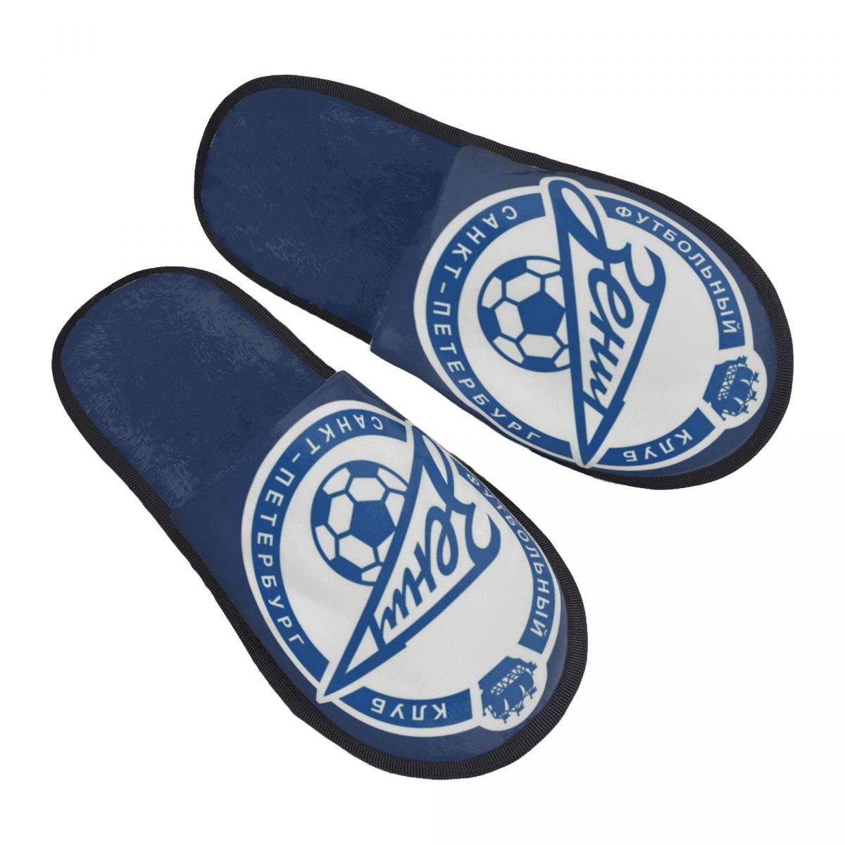 Zenit-zapatillas peludas de San Petersburgo FC para hombre y mujer, zapatillas cómodas de felpa peluda, zapatos cálidos antideslizantes para interiores: 4 / L