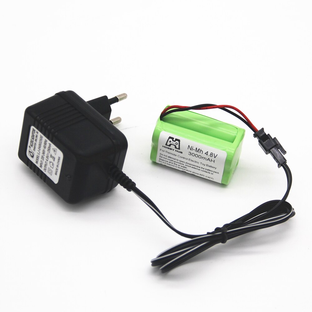 1/2/4pcs NI-MH 4.8V 3000mah rechargeable Battery For RC cars ship Tanks robot 3000 mah batteries for RC toys 4.8 v battery group