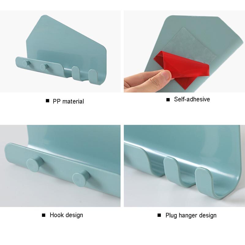 Wall Mounted Phone Ipad Holder Shelf Housekeeper Storage Rack Hanging Keys Hooks Kitchen Bathroom Organizer Shelf Home Decor