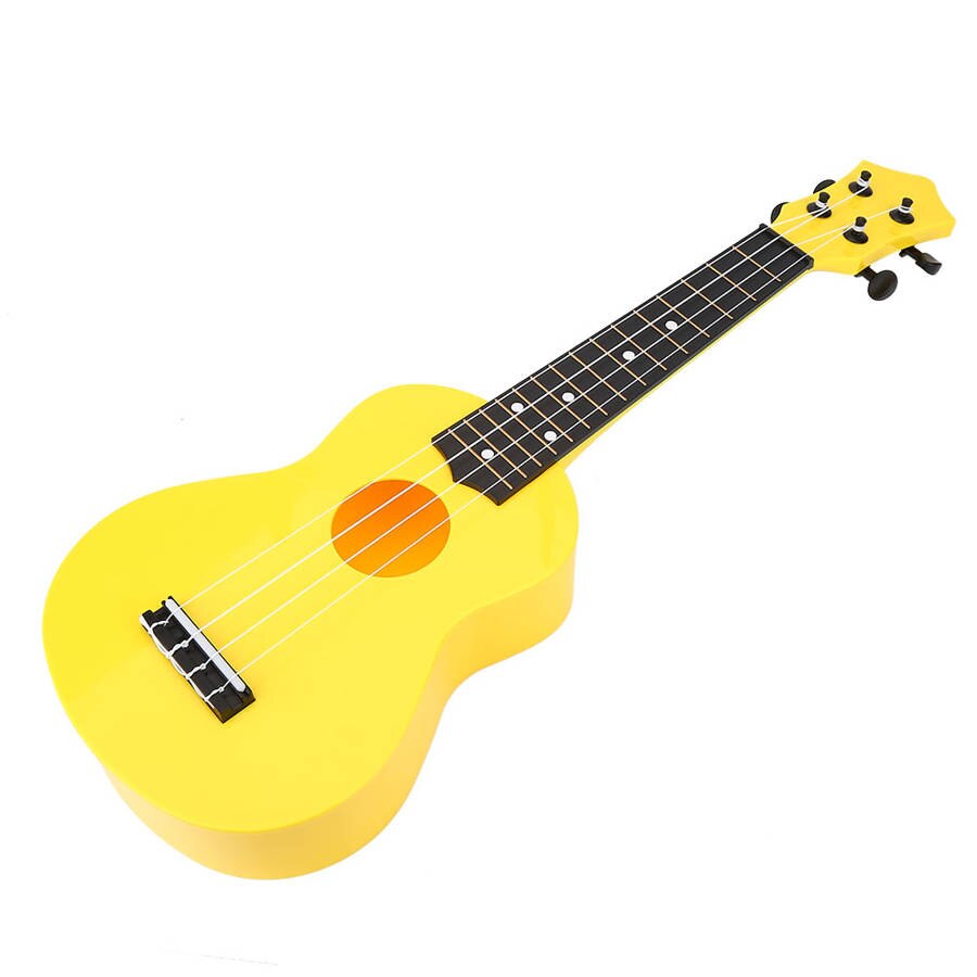 21 inch ukelele met 4 snaren, muziekinstrument voor beginnende studenten: Geel