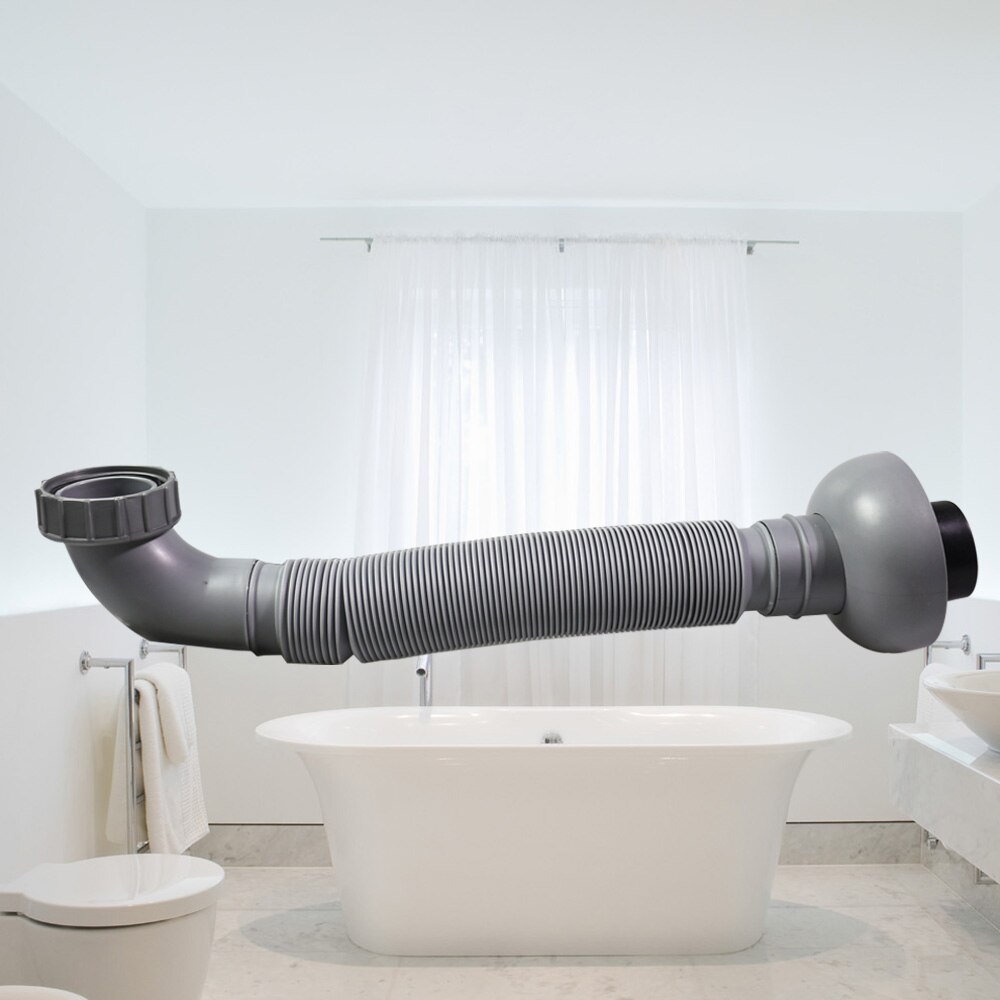 Talea Bathtub Drain Pipe bathroom sink hose Stretchable Hose PVC Plastic Flexible Flume Sink Waste Hose sink accessories