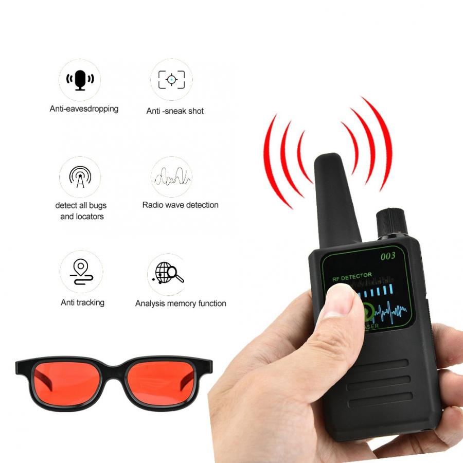 M003 Multifunctionele Anti-Spionage Detector Anti-Tracking Camera Draadloze Signaal Detector Met Bril