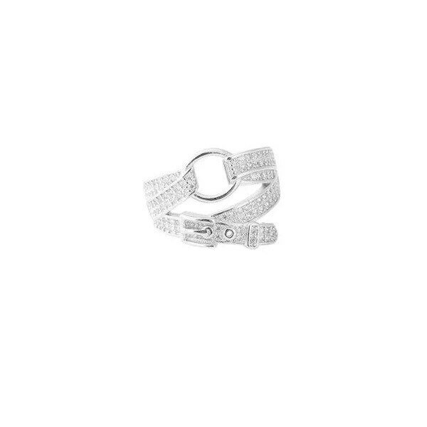 Bijoux moda real prata cor zircon cinto anéis para mulheres boho ajustável antigo anéis anillos